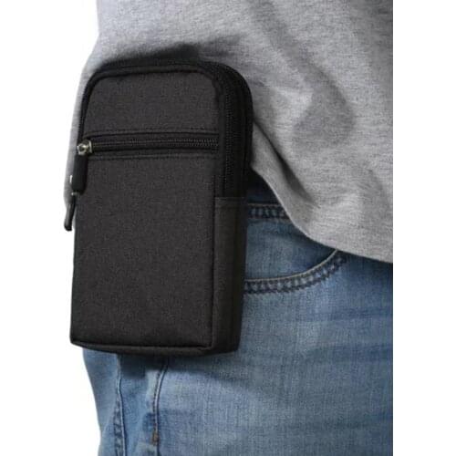 Men Belt Bag Mobile Phone Bag Fanny Pack Multifunction Travel Storage Clutch Money Bag Wallet ID Holder Waist Belt Pack