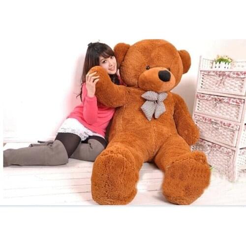 Stuffed animal 180cm dark brown Teddy bear plush toy soft doll throw pillow gift w2064