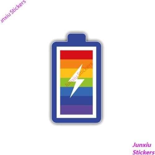 Car Stickers LGTB Gay Pride Rainbow Battery Bumper Rear Windshield Suv Cover Scratches Decals Auto Exterior Decoration KK14*8cm