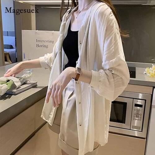 2020 New Plus Size Women Long Sleeve Cotton Shirt Autumn Solid Cardigan Blouse Casual Women Loose Ladies Tops Blusas Mujer 10286