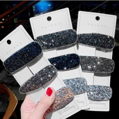 New Luxury Shinny Rhinestone Hairpins Headwear For Women Girls Fashion Alloy Hair Clips Pins Barrettes Accessories Headdress