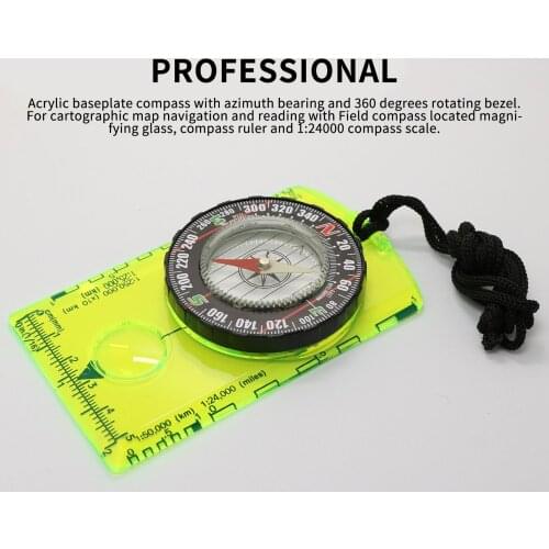 New Professional Military Army Metal Sighting Compass Clinomete Camping Hiking Hunting Backpack Waterproof Compass Perfect
