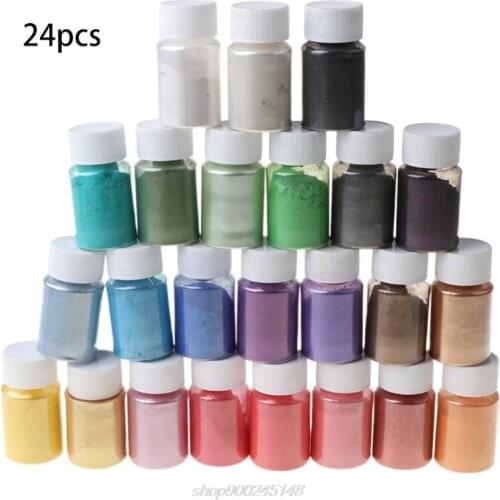 1 Set Pearlescent Mica Powder Epoxy Resin Dye Pearl Pigment DIY Jewelry Crafts Soap Making Accessory M28 21 Dropship