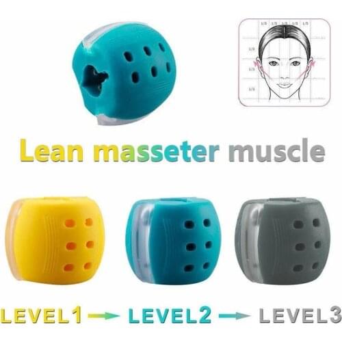 Food-grade Silica Gel JawLine Exercise Ball Muscle Trainin Fitness Ball Neck Face Toning Jawrsize Jaw Muscle Training