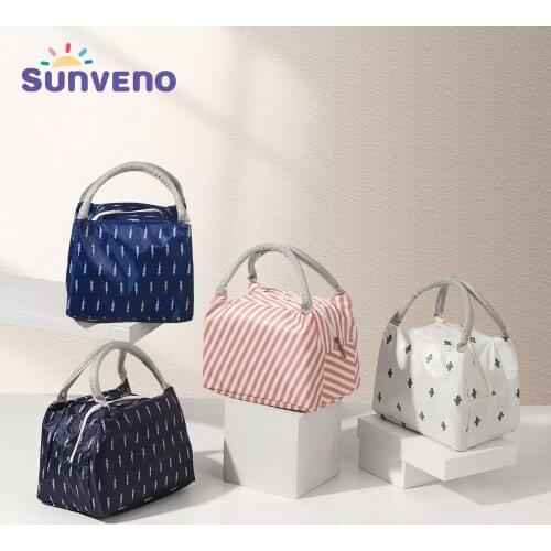 Portable Diaper Bag Lunch Bag Waterproof Thermal Insulated Handbag Bento Pouch Dinner Container School Food Storage Tote Bags