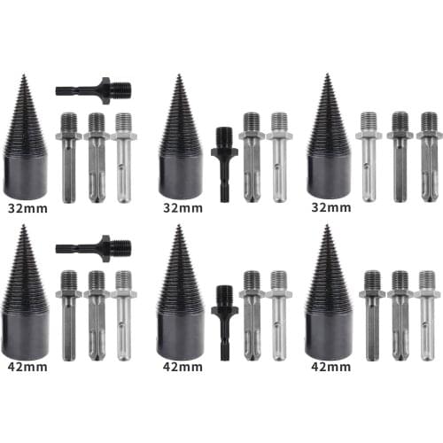 Removable Wood Splitter Drill Bit Firewood Drill Bit Wood Splitter Log Splitter Screw Drill Bit for Home Farm Camping