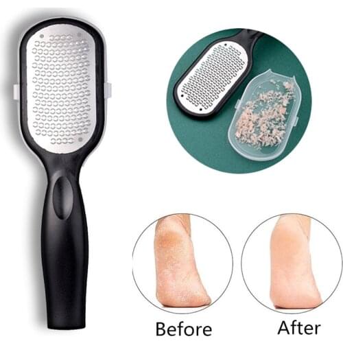 New Stainless Steel Portable Rasp Pedicure Foot File Callus Remover Dead Skin Foot Scraper Foot Grater Scrubber For Wet Dry