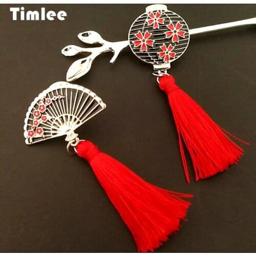 Timlee X284 Originality Drop Glaze Fan Brooch Lantern Tassels Teapot Metal Brooch Pins Button Pins Gift Wholesale