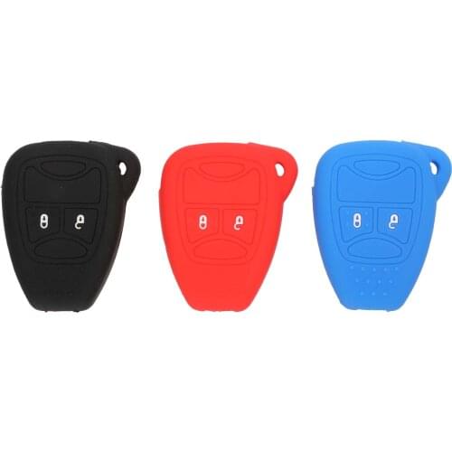 Kutery 10PCS Smart Remote Coloful Silicone Car Key Cover Case For Jeep Wrangler Cherokee 2Buttons Protection Replacement