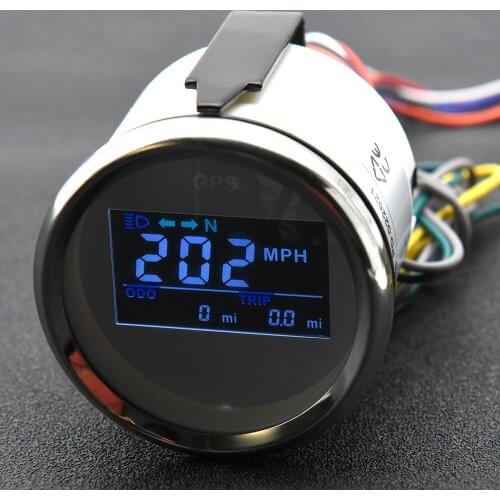 Universal 52mm 2'' Marine Boat Car GPS Speedometer 0~999 MPH Km/h Knots Display Gauge with Oil Pressure & Fuel Level Alarm 9-32V