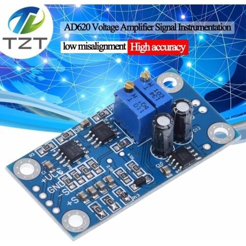 TZT AD620 Microvolt MV Voltage Amplifier Signal Instrumentation Module Board 3-12VDC New Arrival