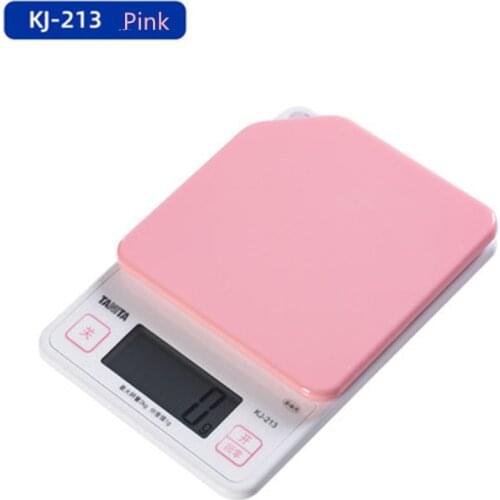 Japan Tanita Kitchen Scale KJ-213 Gram Mini 1g 2kg Bakery Dietary Cooking High Precision Accurate Big LCD Hangable White Pink
