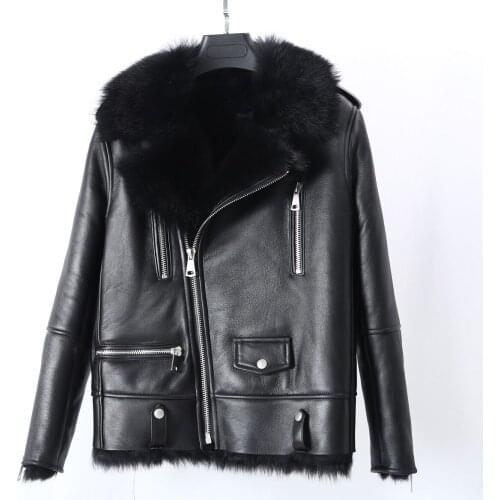 MENINA BONITA 2021 Winter Jacket Woman Double Faced Fur Genuine Leather Warm Coat Natural Merino Sheep Fur Outerwear Streetwear