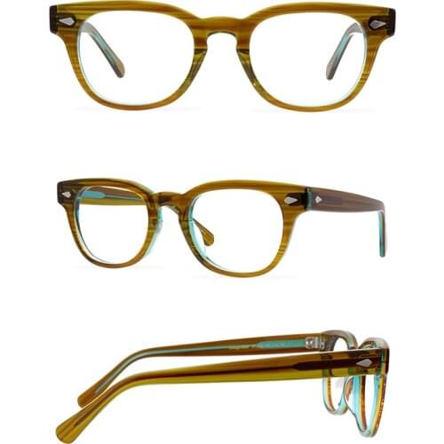 Belight Optical Women Men Colorful Vintage Irregular Shape Acetate Prescription Eyeglasses Optical Spectacle Frame Eyewear 9564