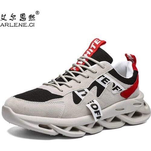 Running Shoes for Men Breathable Air Mesh Non-slip Lace-up Sneakers Retro Outdoor Casual Sport Shoes Zapatillas Hombre Deportiva