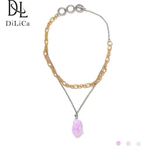 DiLiCa New Trendy Chokers Necklaces for Women Fashion Crystal Necklaces & Pendants 2020 Necklace Choker Jewelry