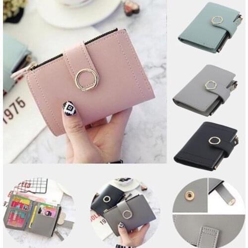 Good Quality Women Short Purse Zipper Clutch Bag High Quality Female Wallets Coin Pocket Simple Solid Cute Wallets