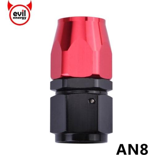 Evil energy AN8 Anoized Aluminum Oil Cooler Straight Swivel Oil Fuel Hose End Fuel Fitting Adapter Reusable Oil Fitting Adaptor