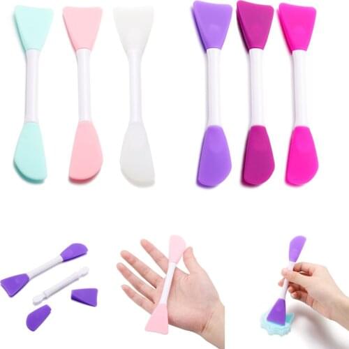 1-5Pcs Double Head Silicone Brush Stick Stirring Brush Soft Epoxy Resin Tools for DIY Resin Mold Easy To Clean Glue