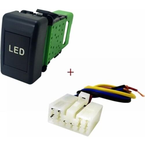 1PC LED Parking radar power supply Steering Sheel fan Electronic dog Switch Button For Isuzu FVR