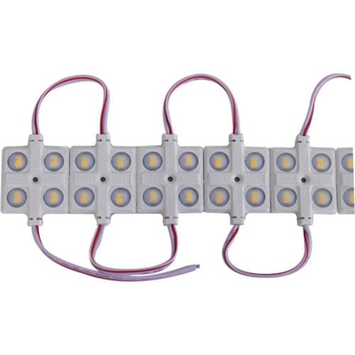 100pcs/lot LED module 5730 4 LED 2W Module 12V full color waterproof super brighter square led modules lighting
