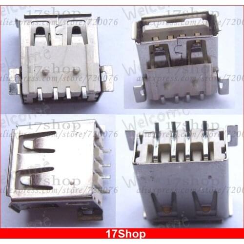 200 PCS PCB SMD USB-A Female Horizontal Socket Printed Circuit Board Connector