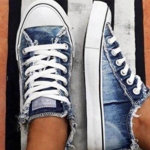 2021 Shoes for Women Sneakers Casual Canvas Shoes Lace Up Flats Zapatillas Mujer Big Size 43