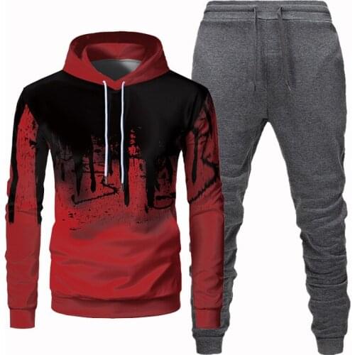 2021 Spring and Autumn Trend Sports Suit Hooded Mens and Womens Sweater Slim Personalized Digital 3D Printed Casual Sweatshirt