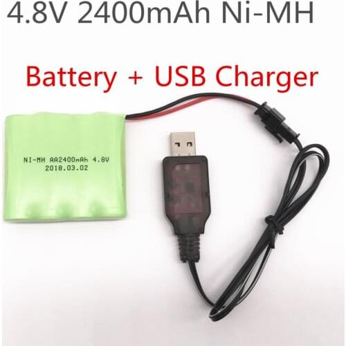 4.8v ni-mh battery With Charger 2400mAh high quality batteries aa nimh rechargeable battery for RC electric toys tool led