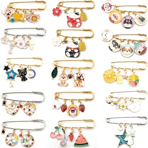31 styles Anime Card Captor Sakura Brooch Buckle Pin Cartoon Animal Fruit Flower Brooches pins Men Women Safety Pins