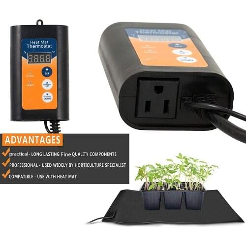 1000W Plant Greenhouse Digital Temperature Controller Intelligent Temperature Control Regulator Thermostat Device