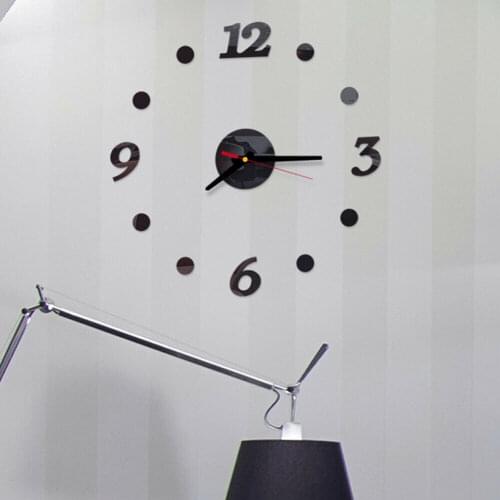 DIY 3D Solid Wall Clock Art Sticker Self-Adhesive Home Office Kitchen Decorative Sticker
