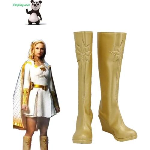 The Boys Starlight Golden Shoes Cosplay Long Boots Custom Made Leather CosplayLove