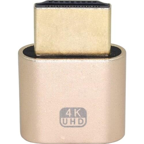 TISHRIC HDMI-compatible Dummy Plug HDMI-compatible Monitor Emulator 4K EDID DDC HDMI-compatible Plug Adapter For Bitcoin Mining