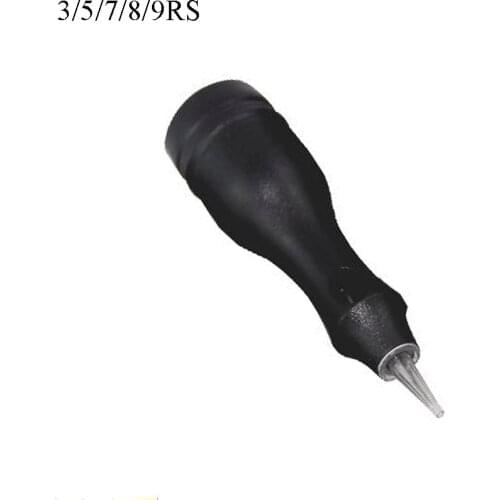 Cartridge Needles Permanent Makeup Tattoo Body Art 20Pcs RS Black Shell Eyebrow Lip Eyeliner Beauty Disposable Machine Needles