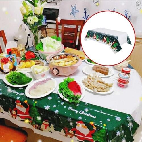 Christmas Runner Mat Tablecloth Disposable Tablecloth Waterproof Tablecloth Home Christmas Decoration Mantel Antimanchas