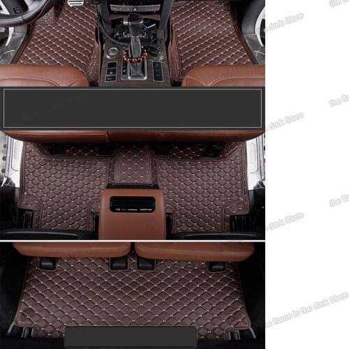 Leather car floor mats for haval H9 2016 2017 2018 2019 2020 accessories auto foot 7 seats 3 rows carpets interior cover