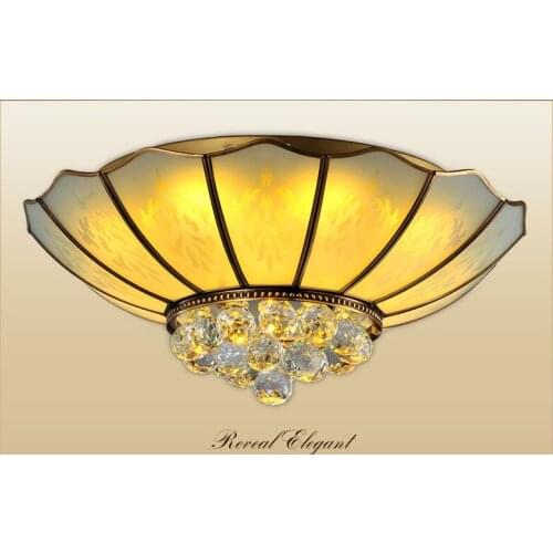 European-style round crystal ceiling lamp aisle lamp balcony porch LED French study lamp