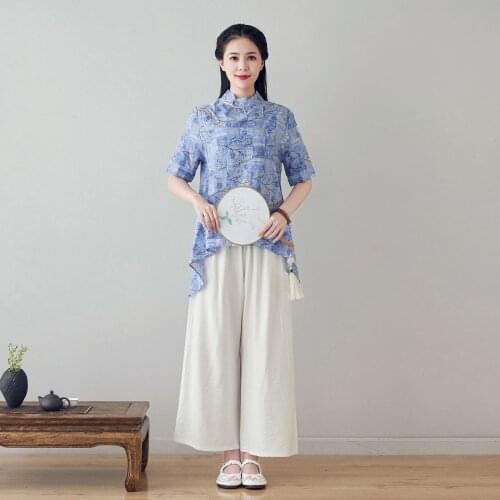 Summer Loose Women Yoga Set Cotton Linen Quickly Dry Loose Sweatshirt+pant Jogger Fitness Meditation Workout Casual Tai Chi Set