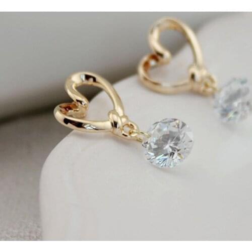 Personality Peach Heart Earrings Women Girl Party Charm Jewelry