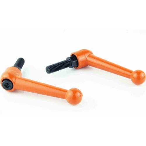 M10 Orange zinc alloy solid adjustable handle clamping tension lever arm