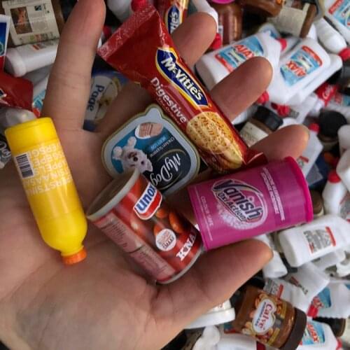 5pcs 1/6 Dollhouse Miniature Supermarket Food Doll House Daily Necessities Rement for blyth Bjd Pretend Play Kitchen Decor Toys