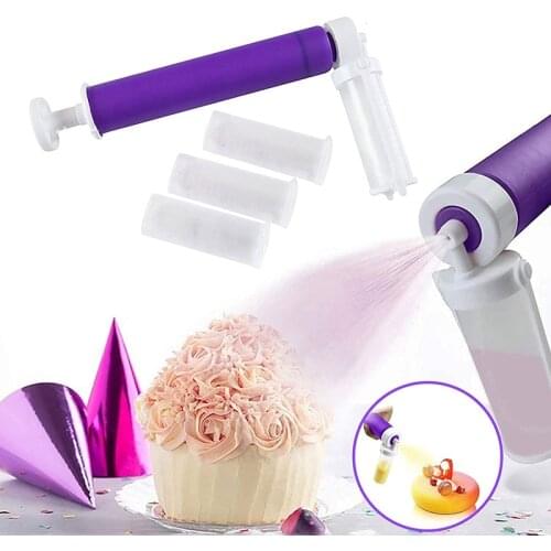 Multi-color Cake Manual Airbrush Spray Gun Decorating Coloring Baking Cupcake Desserts Kitchen Pastry Tools Birthday Accessories
