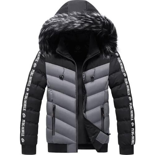 Winter Jacket Men Thicken Warm Hooded Collar Cotton Outwear Man Patchwork Parka and Coats Windbreaker Parkas Male L-5XL