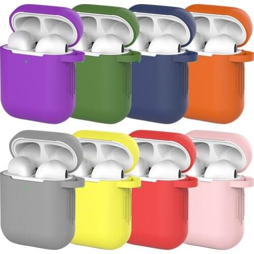 Mini Soft Silicone Case For Apple Airpods 1/2 Shockproof Cover For Apple AirPods 2/1 Earphone Cases For Air Pods Protector Case