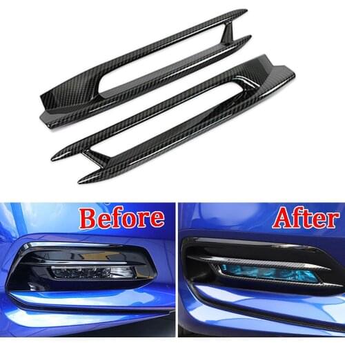 2pcs Carbon Fiber Molding Car Front fog Light Cover Trim for Honda Accord Sedan 2016 2017 2018 Car Exterior Accessories Styling