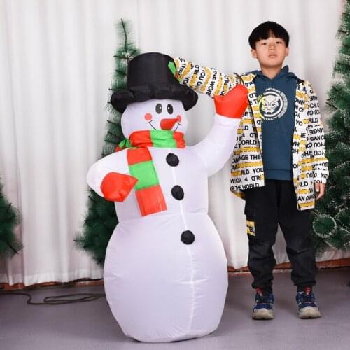 Outdoor Garden Yard Blow Up Props Inflatable Toys LED Lights Christmas Santa Claus Snowman Decoration Inflatable Model