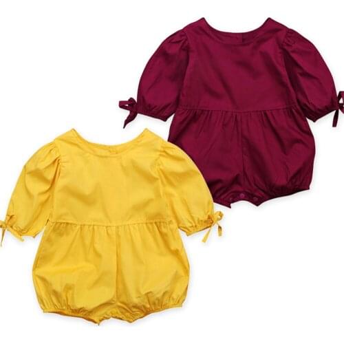 2019 New Baby Rompers Newborn Infant Girl Bubble Ball Jumpsuits Summer Baby Cute Climb Clothes Romper