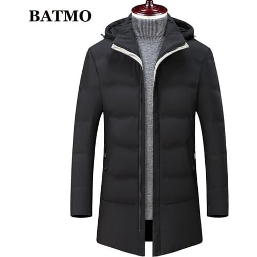 BATMO 2019 new arrival winter high quality 80% withe duck down hooded jackets men,mens warm coat,plus-size M-7XL 2095