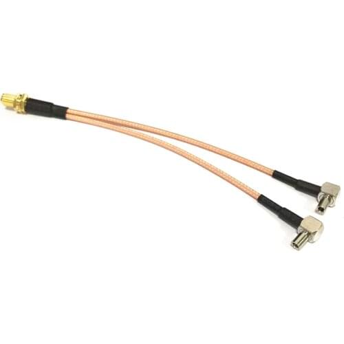 New SMA Female to Y type 2X TS9 Male Connector Splitter Combiner Cable Pigtail RG316 15CM long for Huawei e5776 e5332 e397